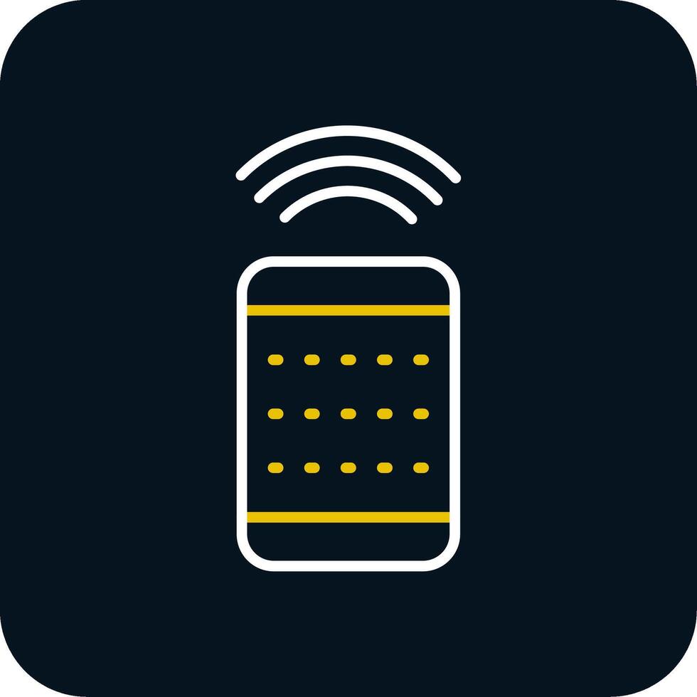 Remote Control Line Red Circle Icon vector