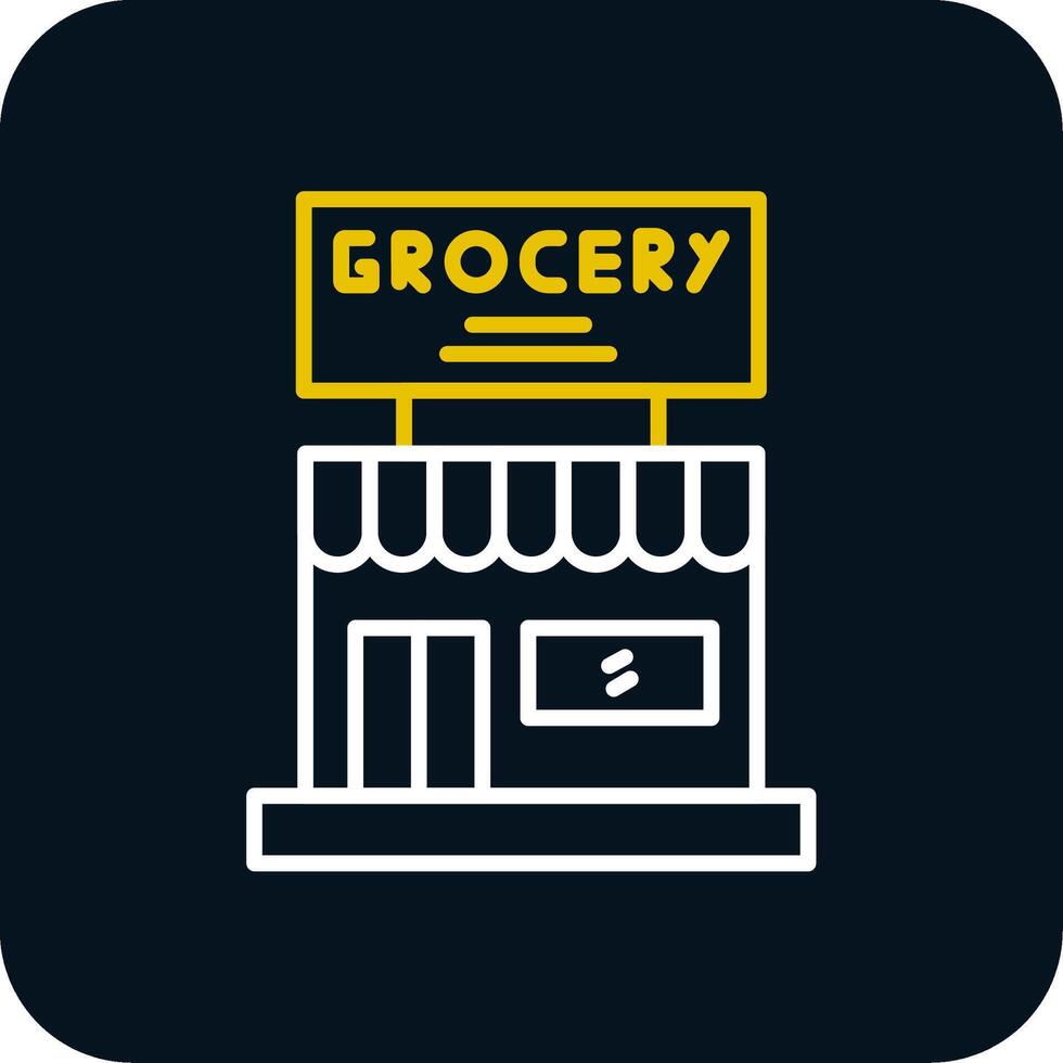 Grocery Store Line Red Circle Icon vector