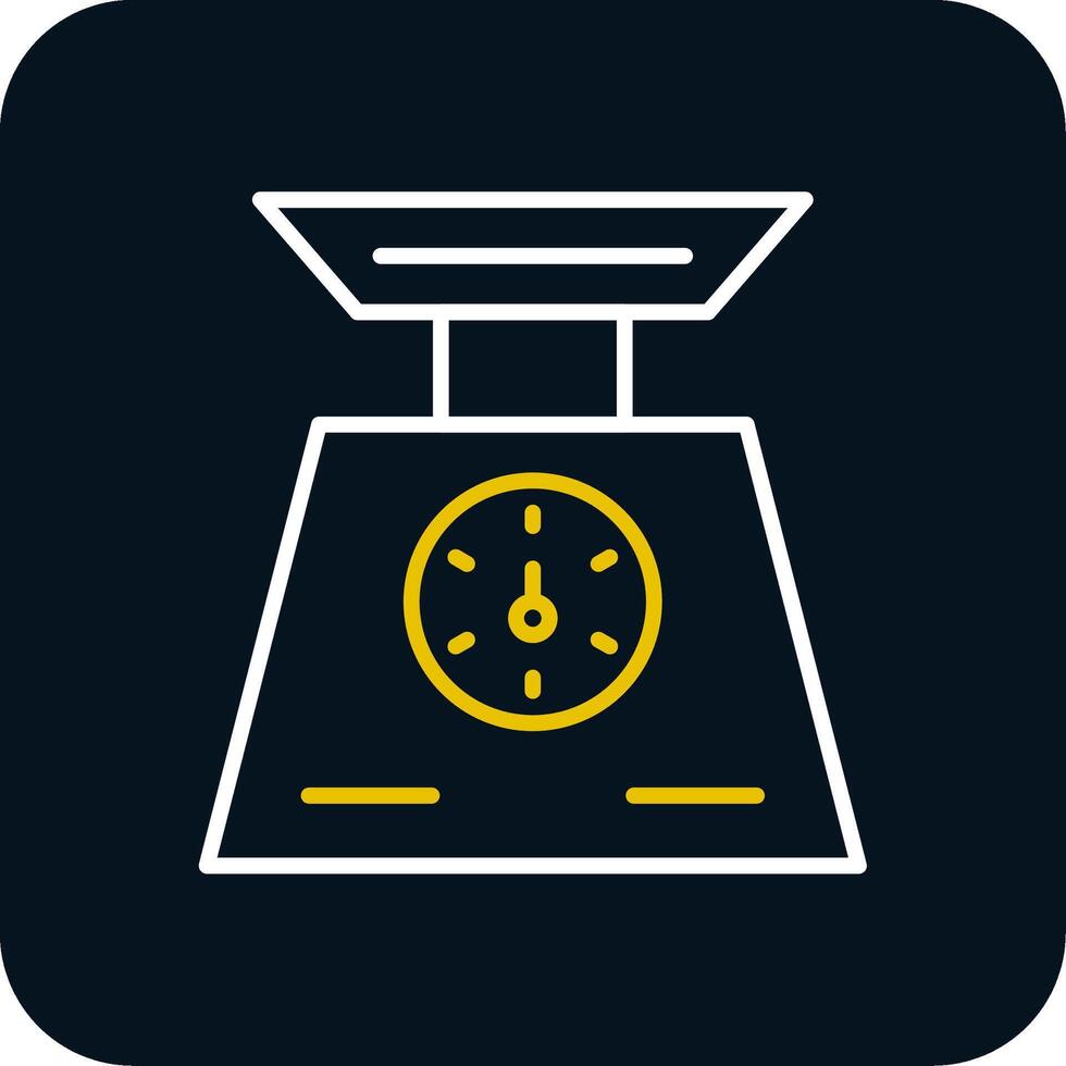 Weigh Scale Line Red Circle Icon vector