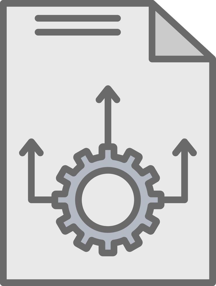 Workflow Line Filled Light Icon vector