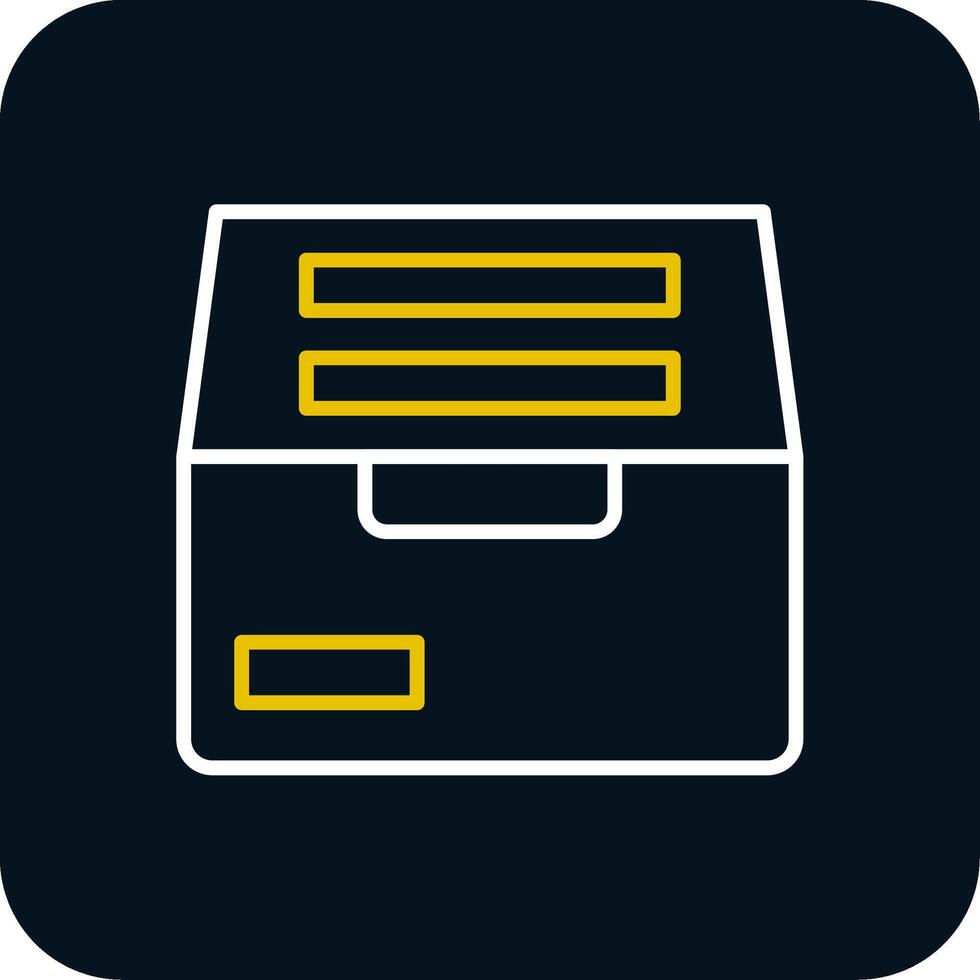 Archive Line Red Circle Icon vector