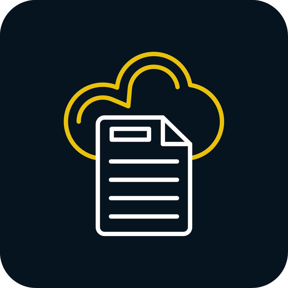 Cloud Data Line Red Circle Icon vector