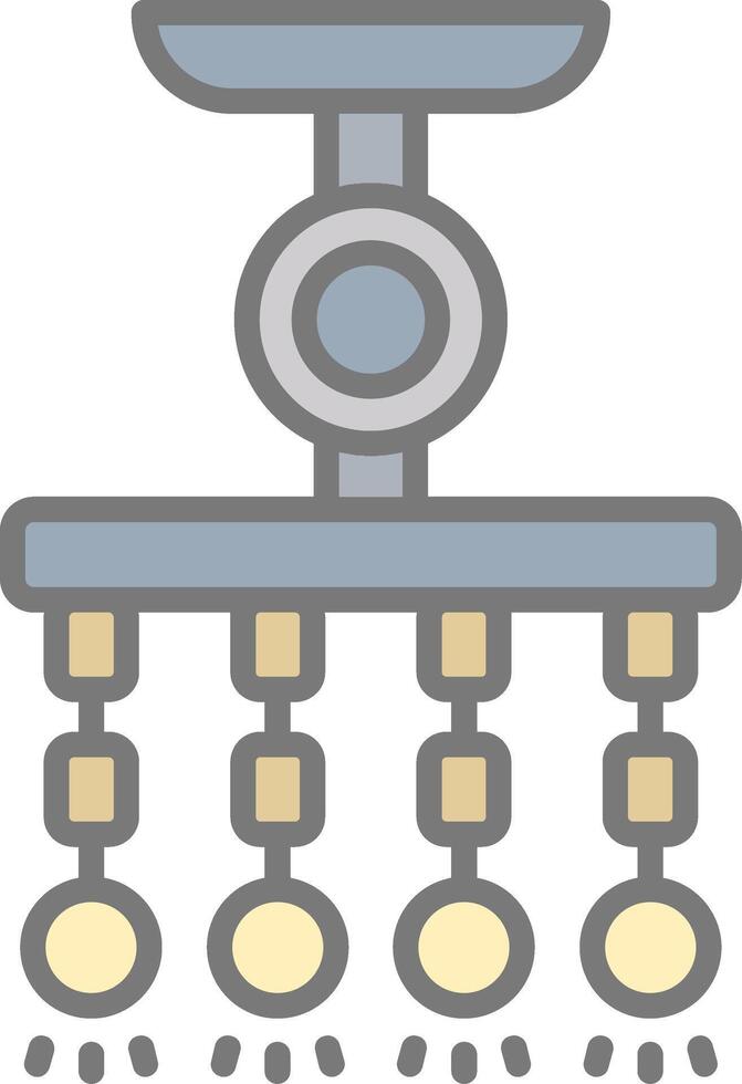 Lamp Line Filled Light Icon vector