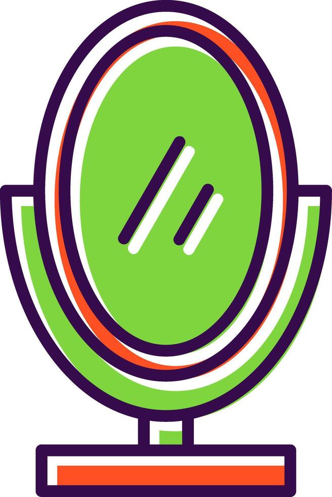 Mirror filled Design Icon vector
