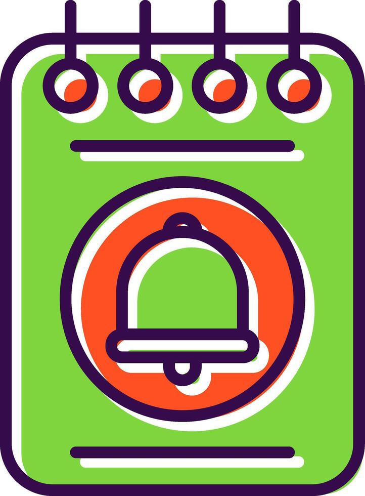 Notepad filled Design Icon vector