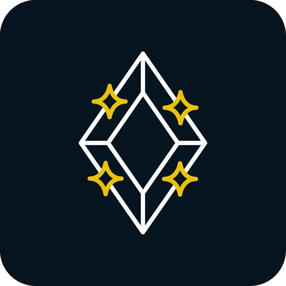 Diamond Line Red Circle Icon vector