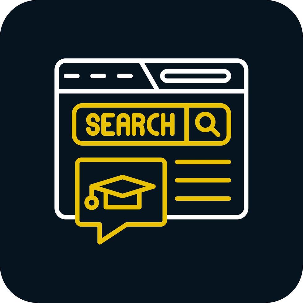 Education Forum Line Red Circle Icon vector