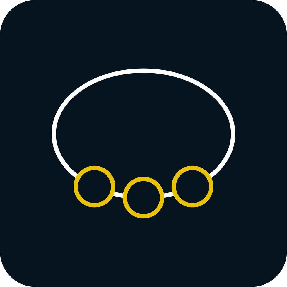 Bangle Line Red Circle Icon vector