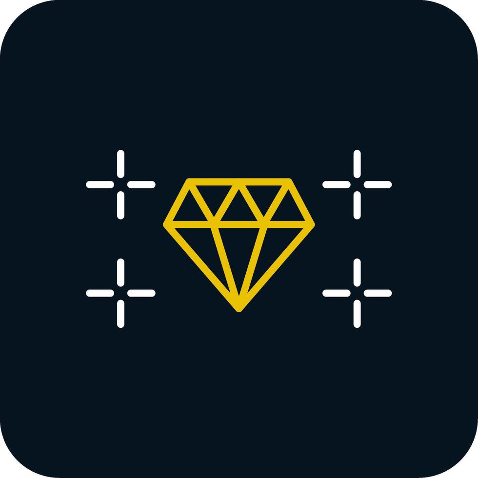 Diamond Line Red Circle Icon vector