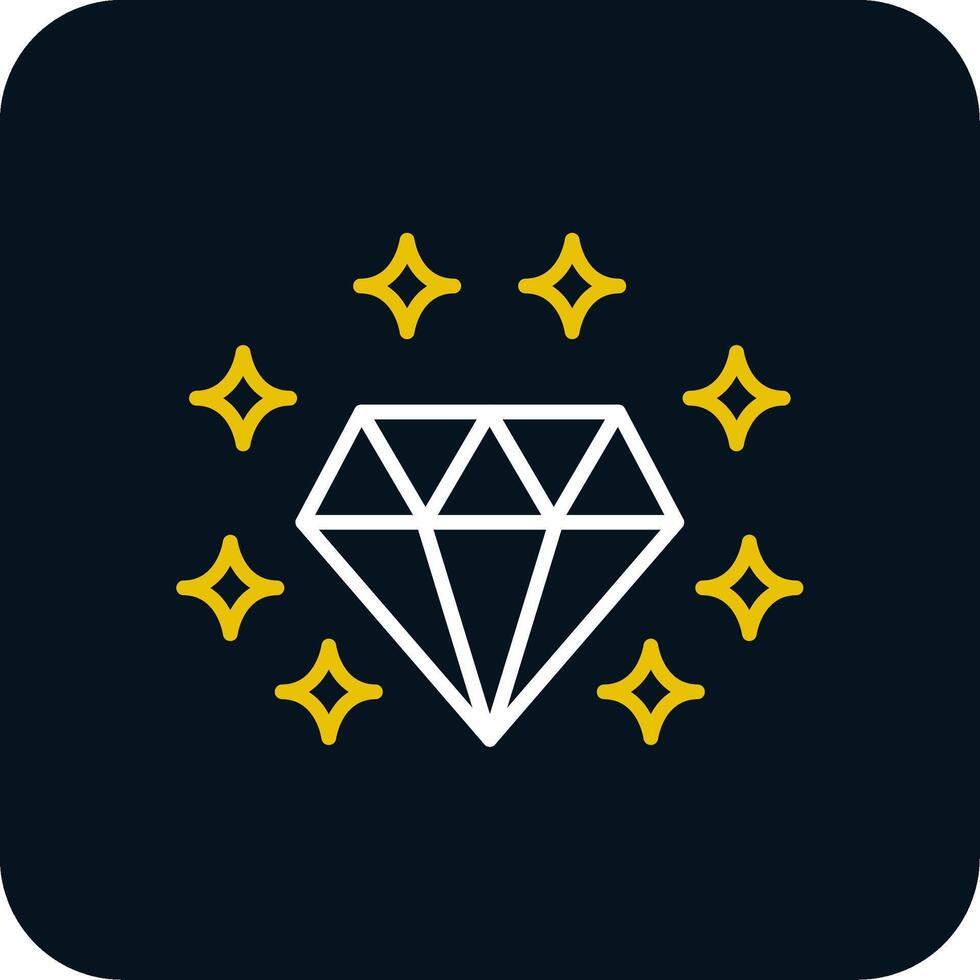 Gemstone Line Red Circle Icon vector