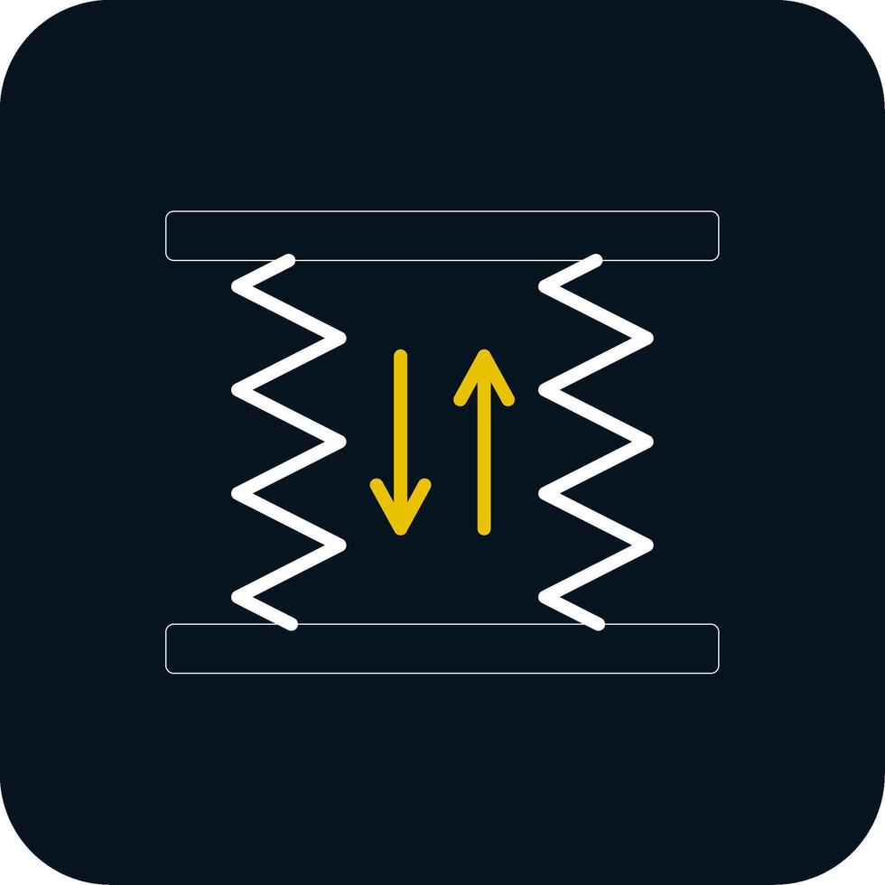 Car Lift Line Red Circle Icon vector