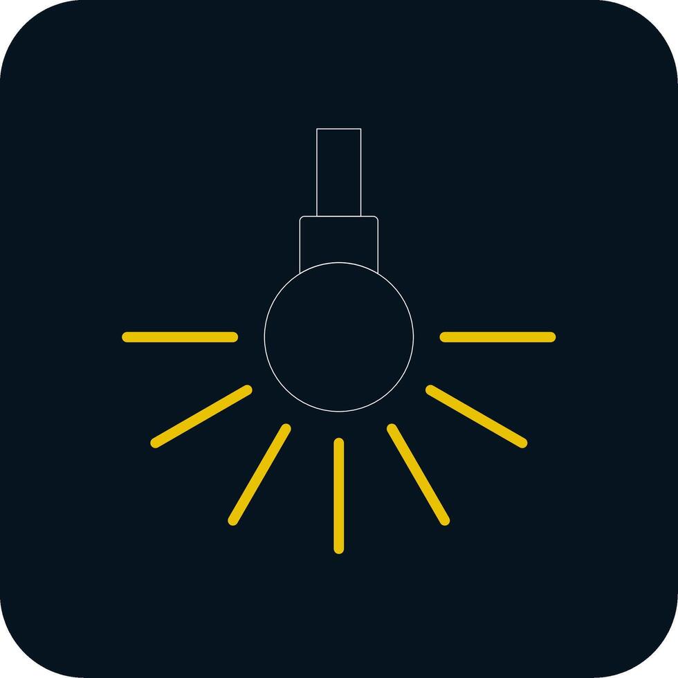 Headlight Line Red Circle Icon vector
