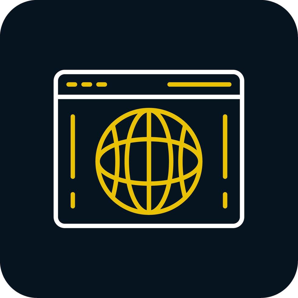 web portal línea rojo circulo icono vector