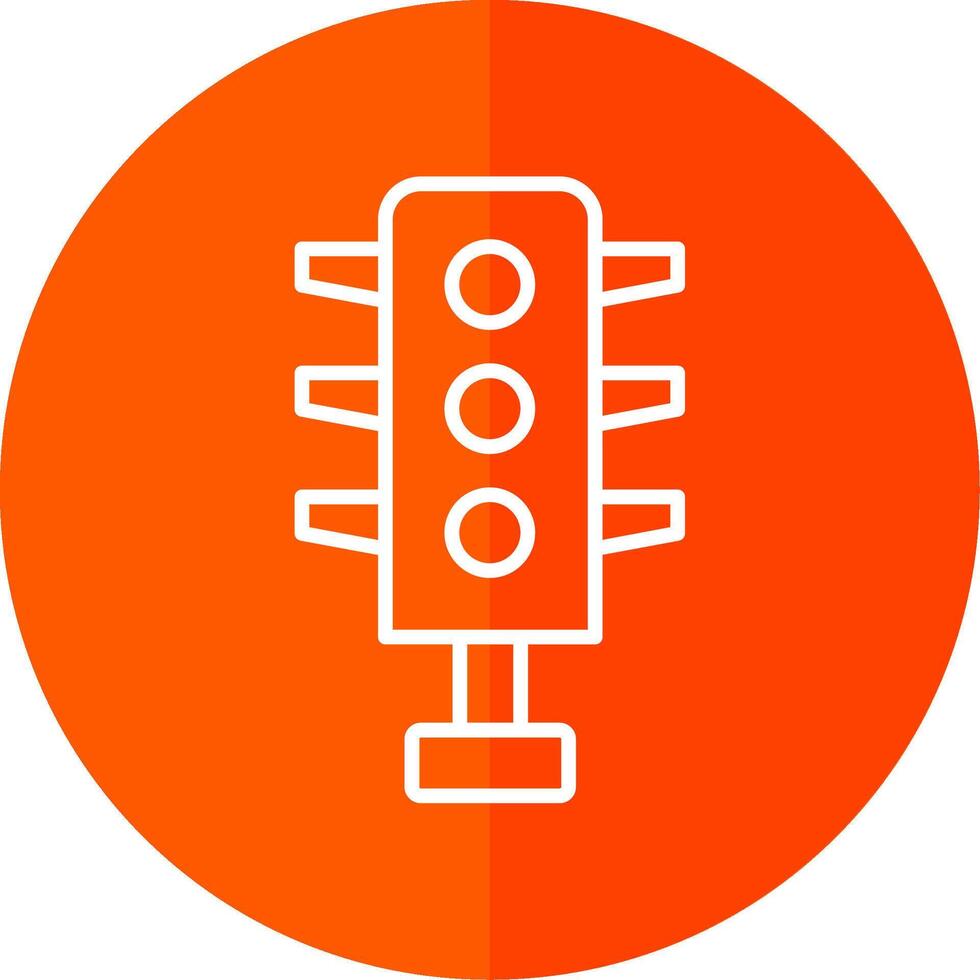 Traffic Light Line Red Circle Icon vector