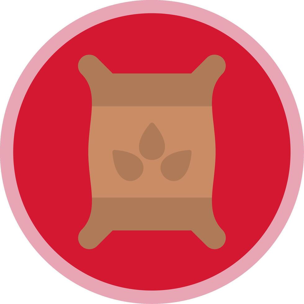 Seed Bag Flat Multi Circle Icon vector