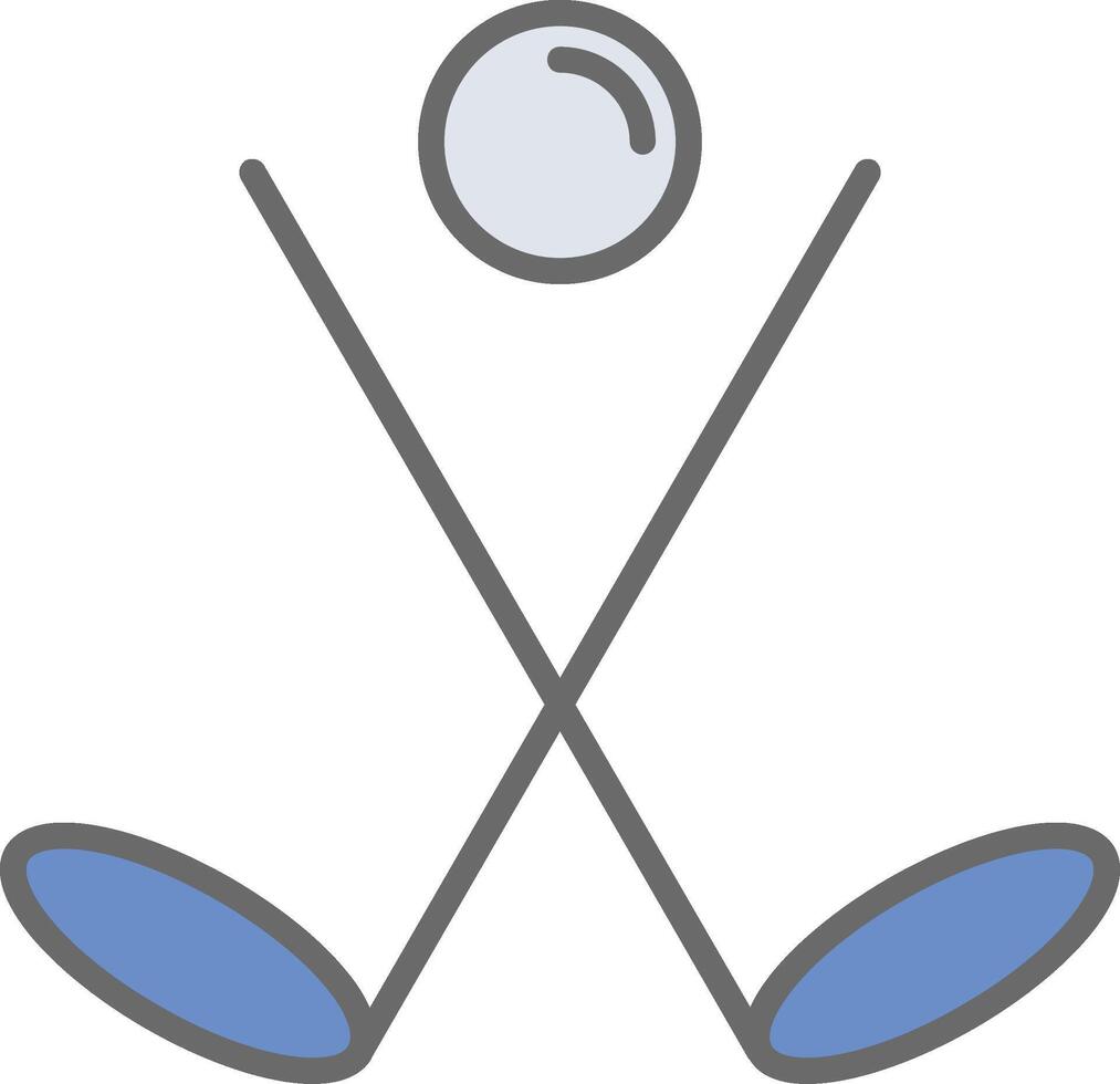 Golf Line Filled Light Icon vector