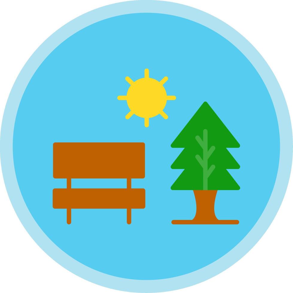 Park Flat Multi Circle Icon vector
