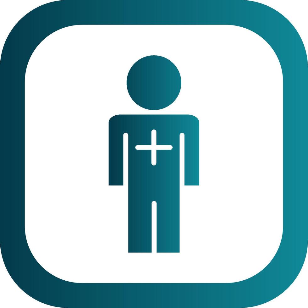 Male Patient Glyph Gradient Corner Icon vector