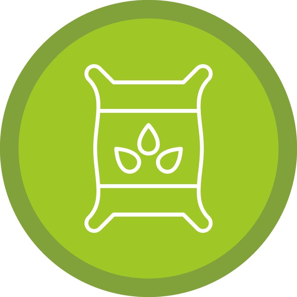 Seed Bag Line Multi Circle Icon vector