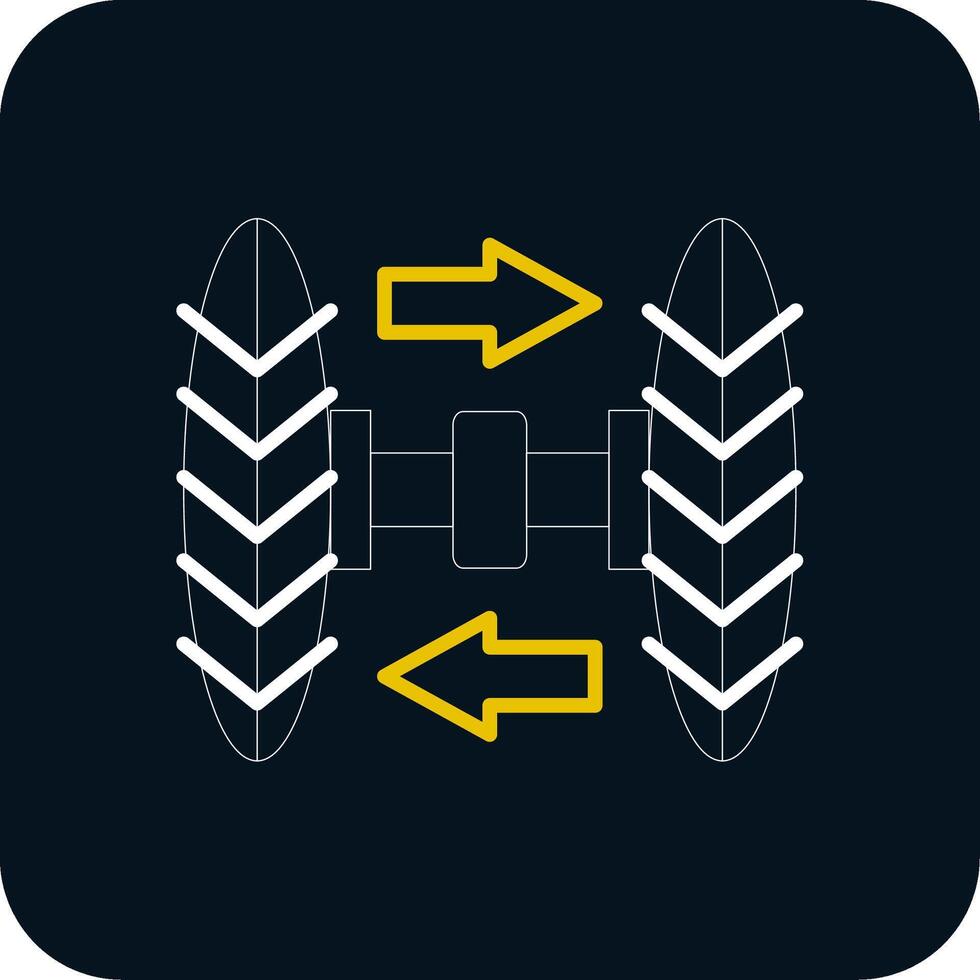 Wheel Alignment Line Red Circle Icon vector