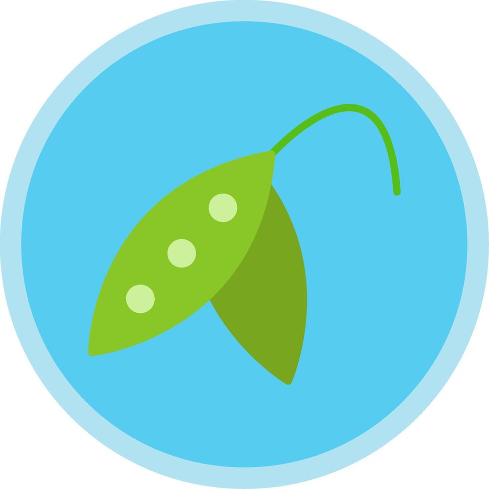 Pea Flat Multi Circle Icon vector