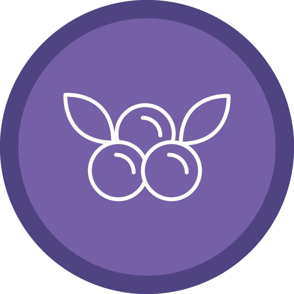 Cranberries Line Multi Circle Icon vector