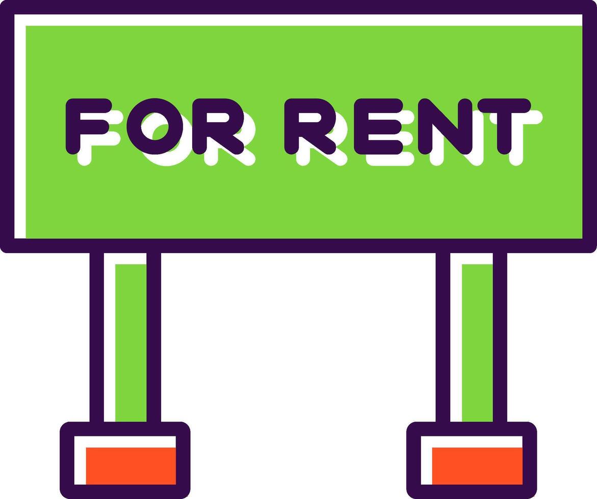 For Rent filled Design Icon vector