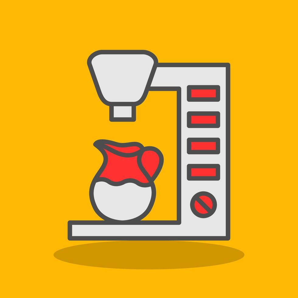 Coffee Maker Filled Shadow Icon vector