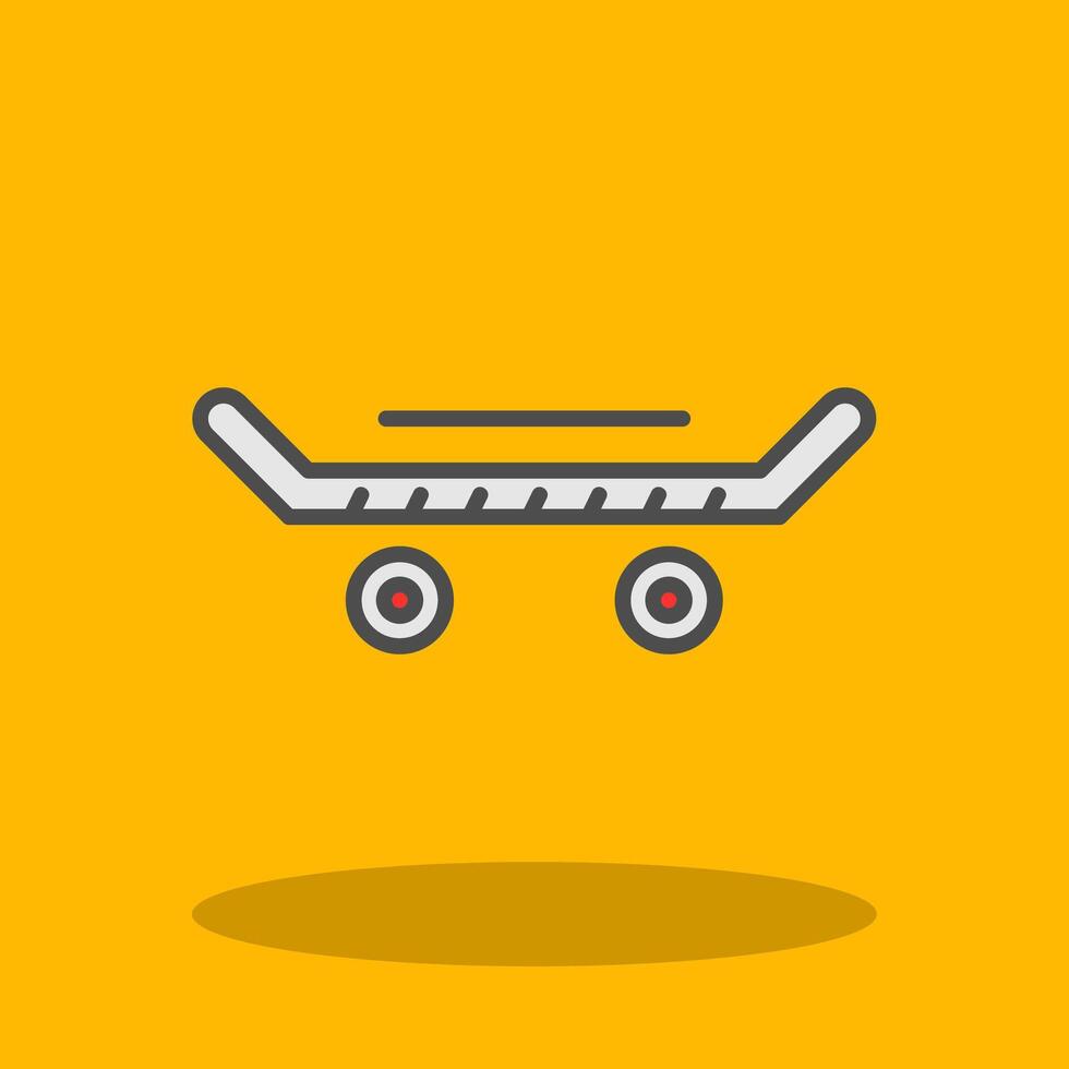 Skate Filled Shadow Icon vector