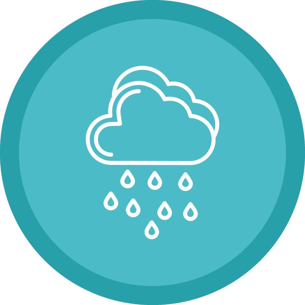 Rain Line Multi Circle Icon vector