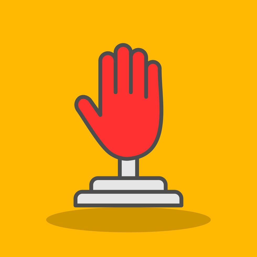 Hand Filled Shadow Icon vector