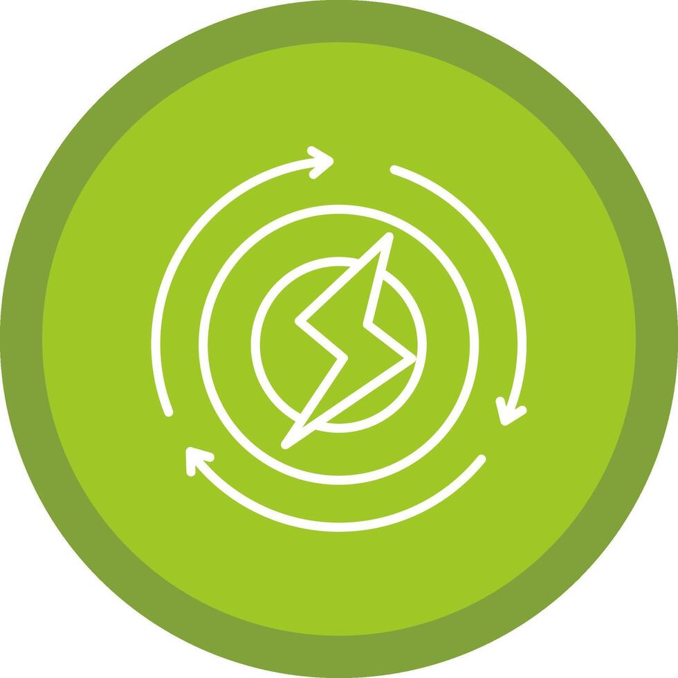 Renewable Energy Line Multi Circle Icon vector