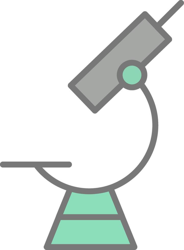 Microscope Line Filled Light Icon vector