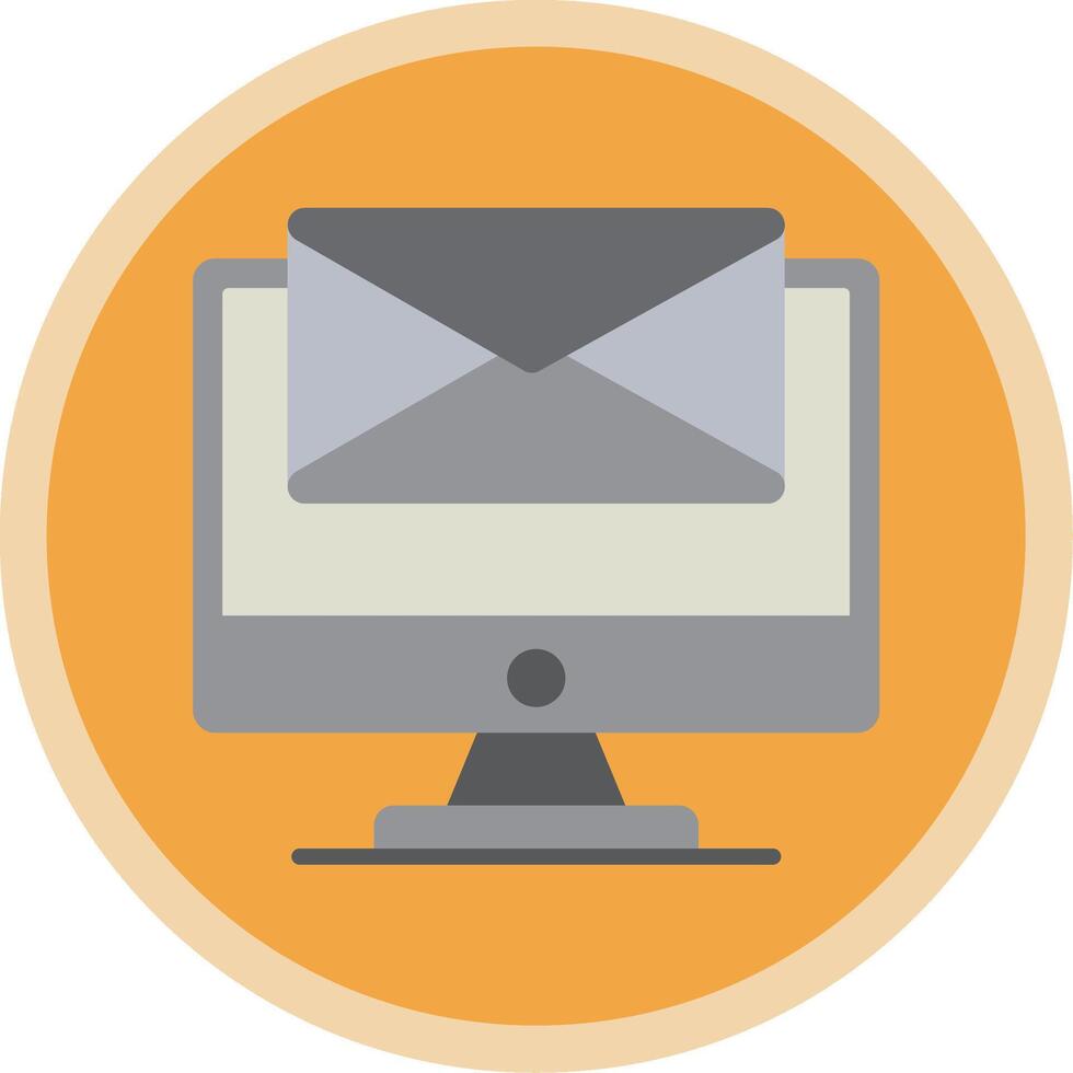 Mail Flat Multi Circle Icon vector