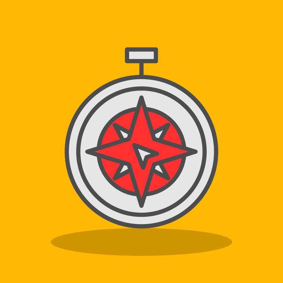 N West Filled Shadow Icon vector