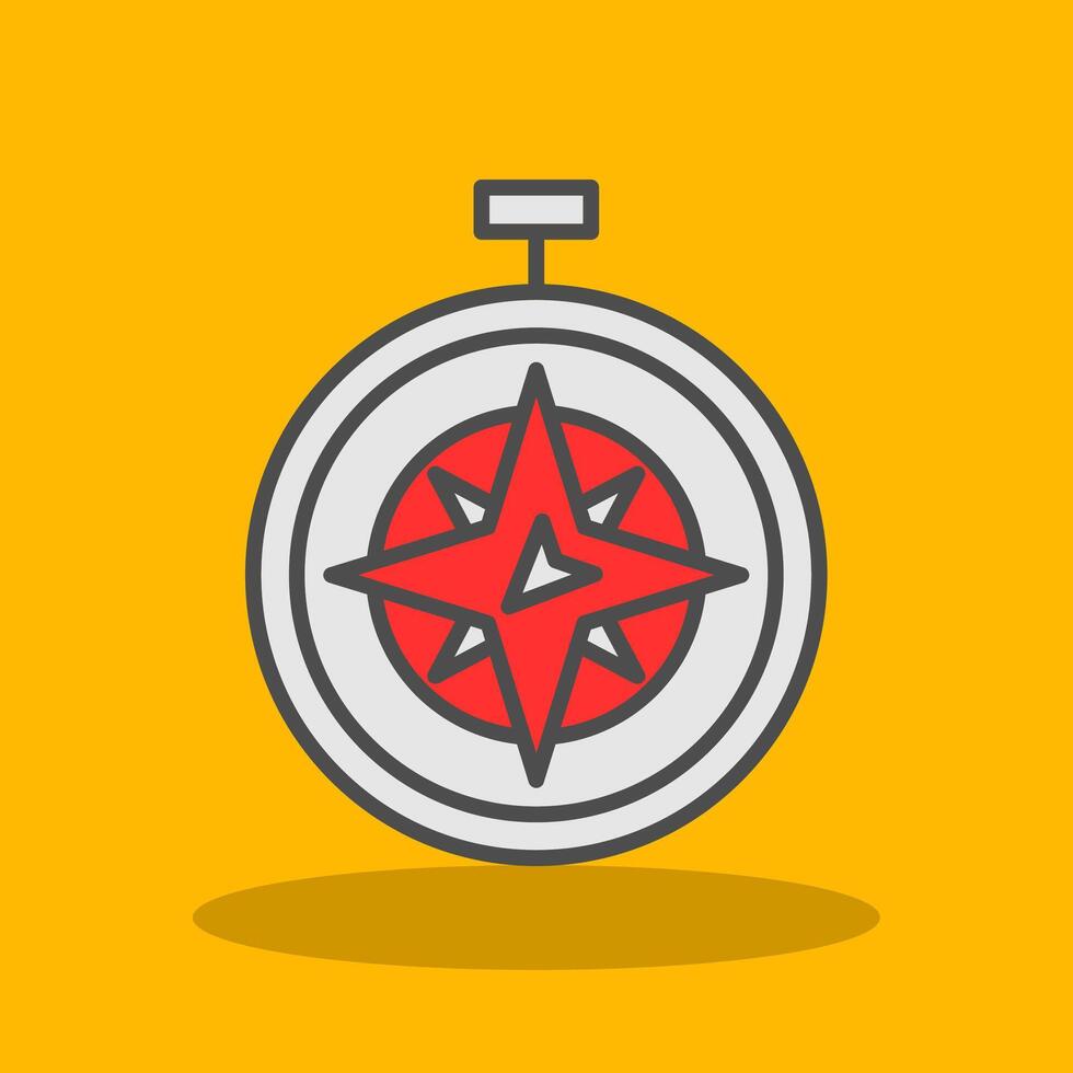 S East Filled Shadow Icon vector
