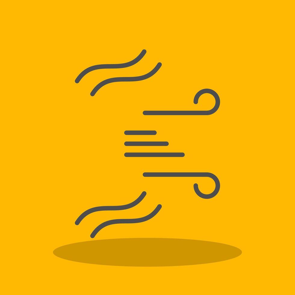 Wind Filled Shadow Icon vector
