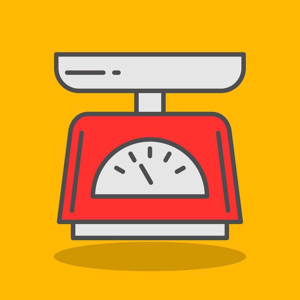 Weighing Filled Shadow Icon vector