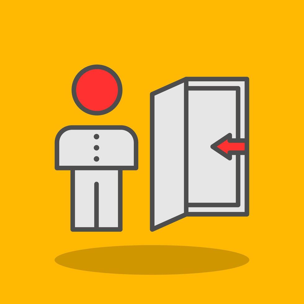 Staff Dismissal Filled Shadow Icon vector