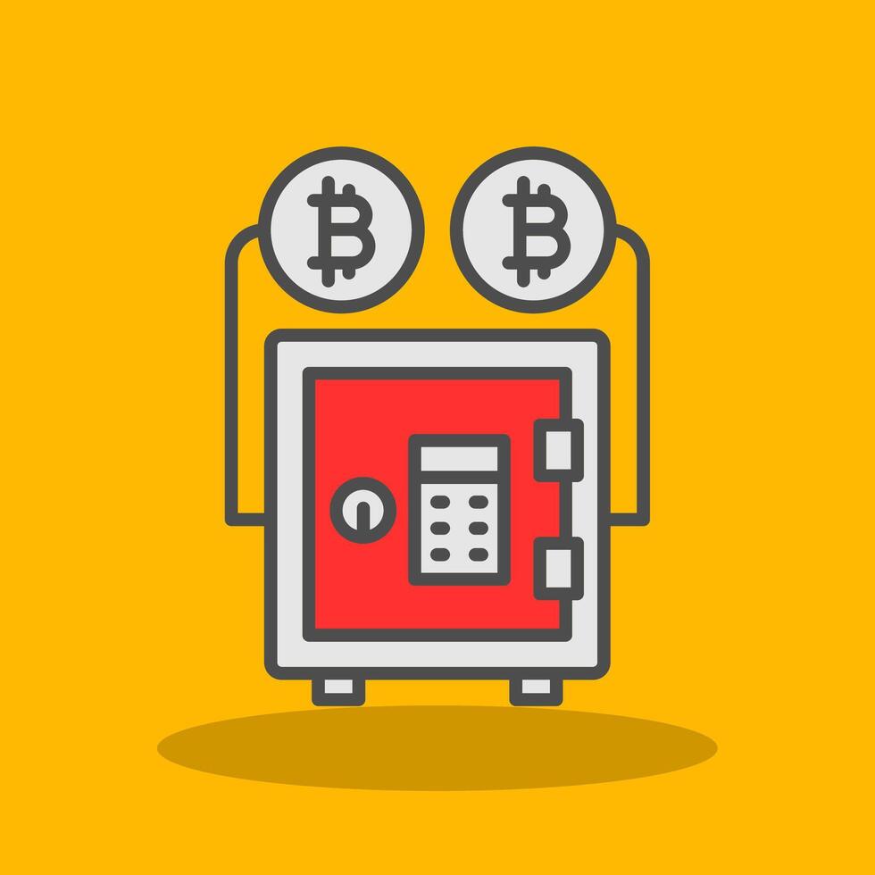 Proof Stake Filled Shadow Icon vector