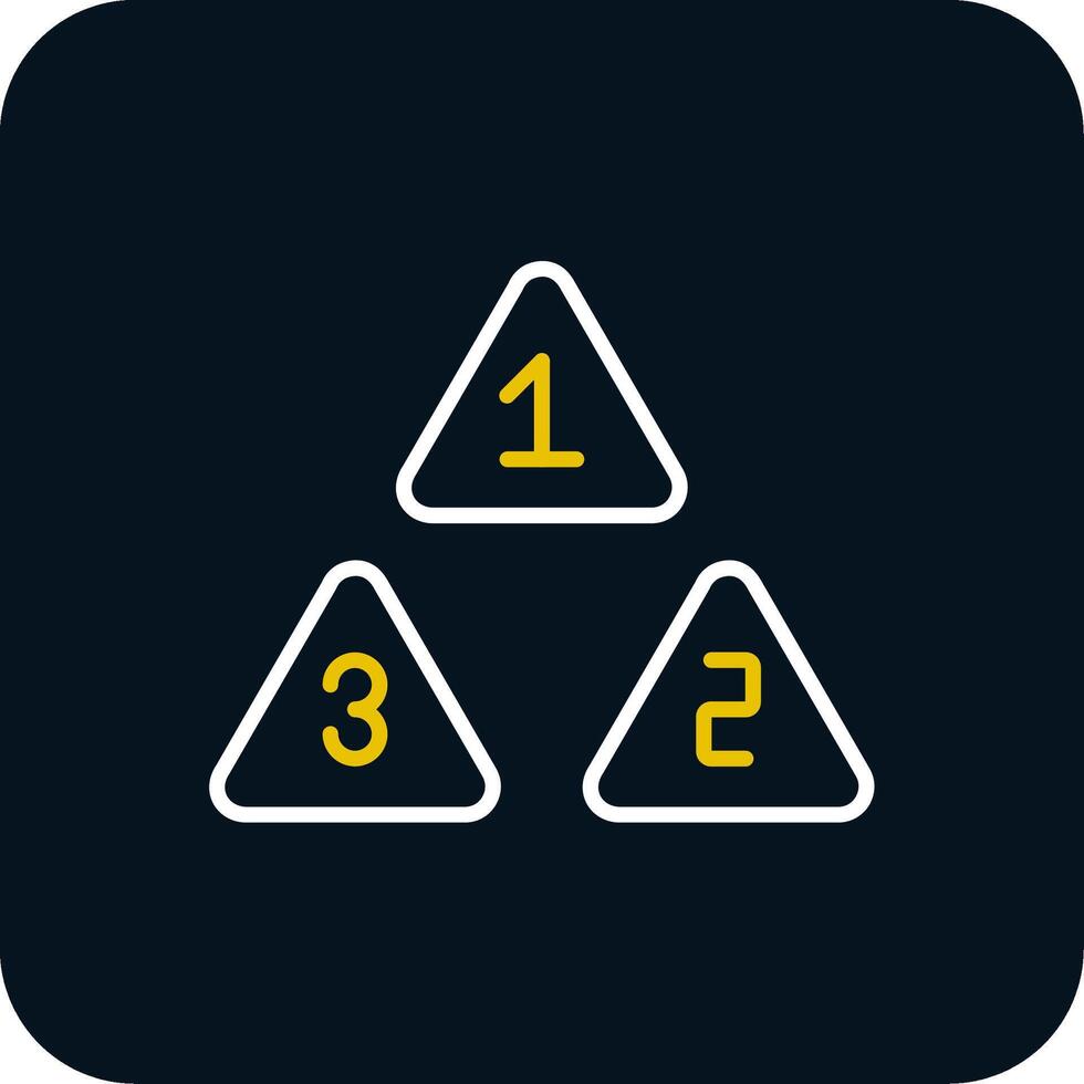 Numbers Line Red Circle Icon vector