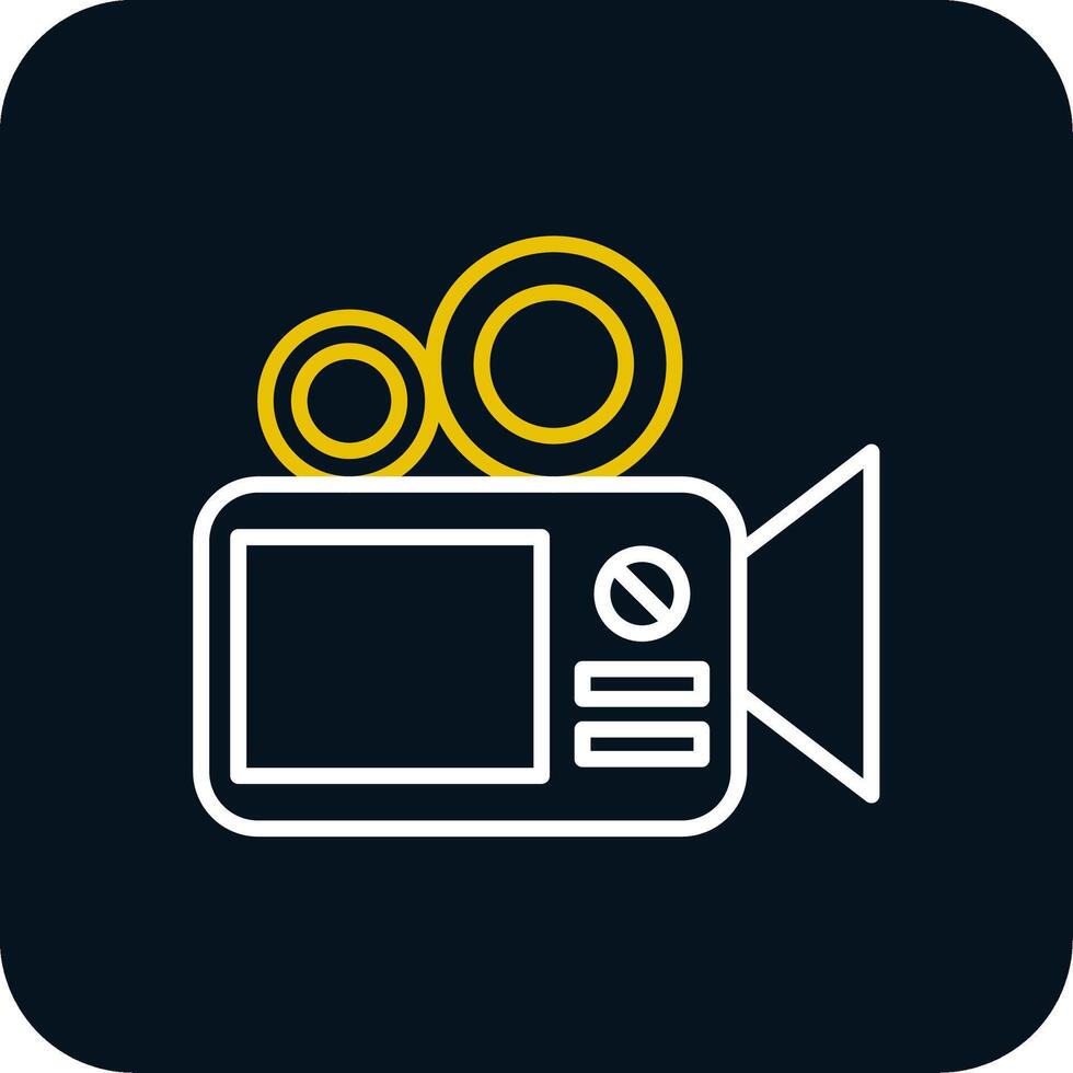 Camera Line Red Circle Icon vector