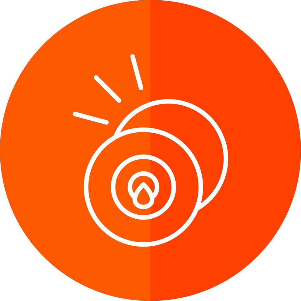 Cymbal Line Red Circle Icon vector