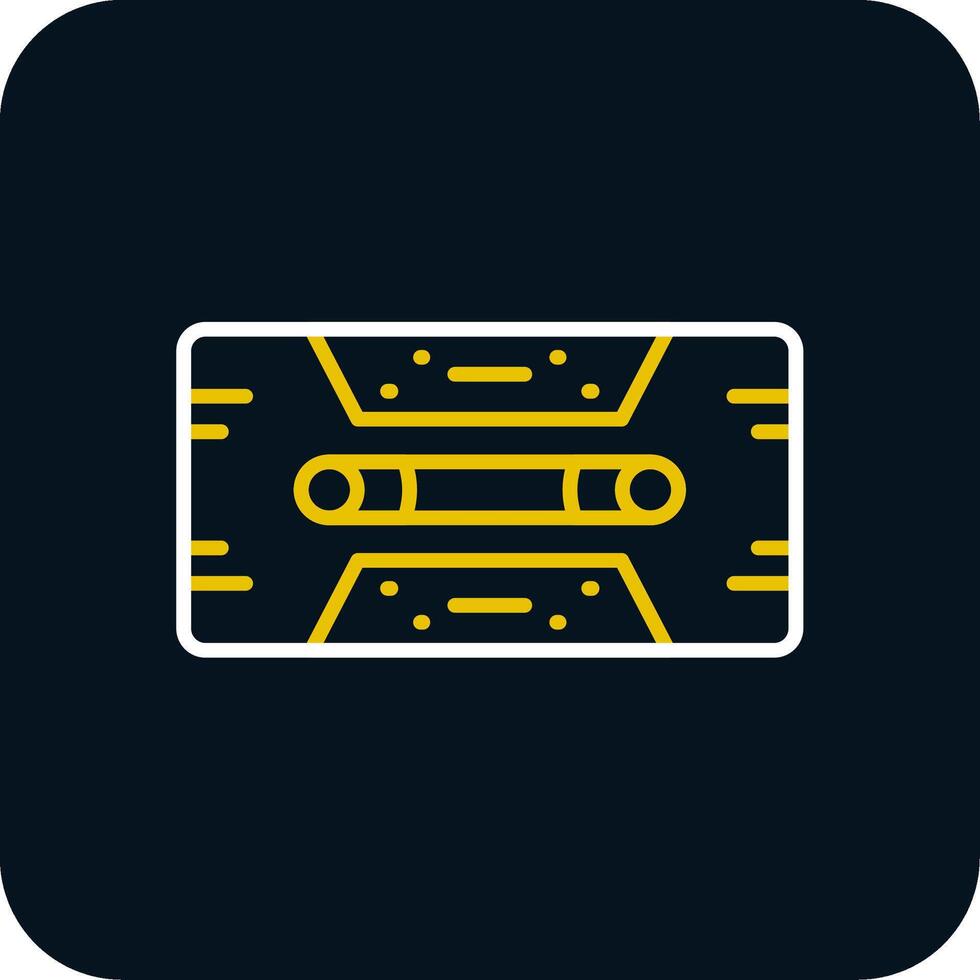 Cassette Tape Line Red Circle Icon vector