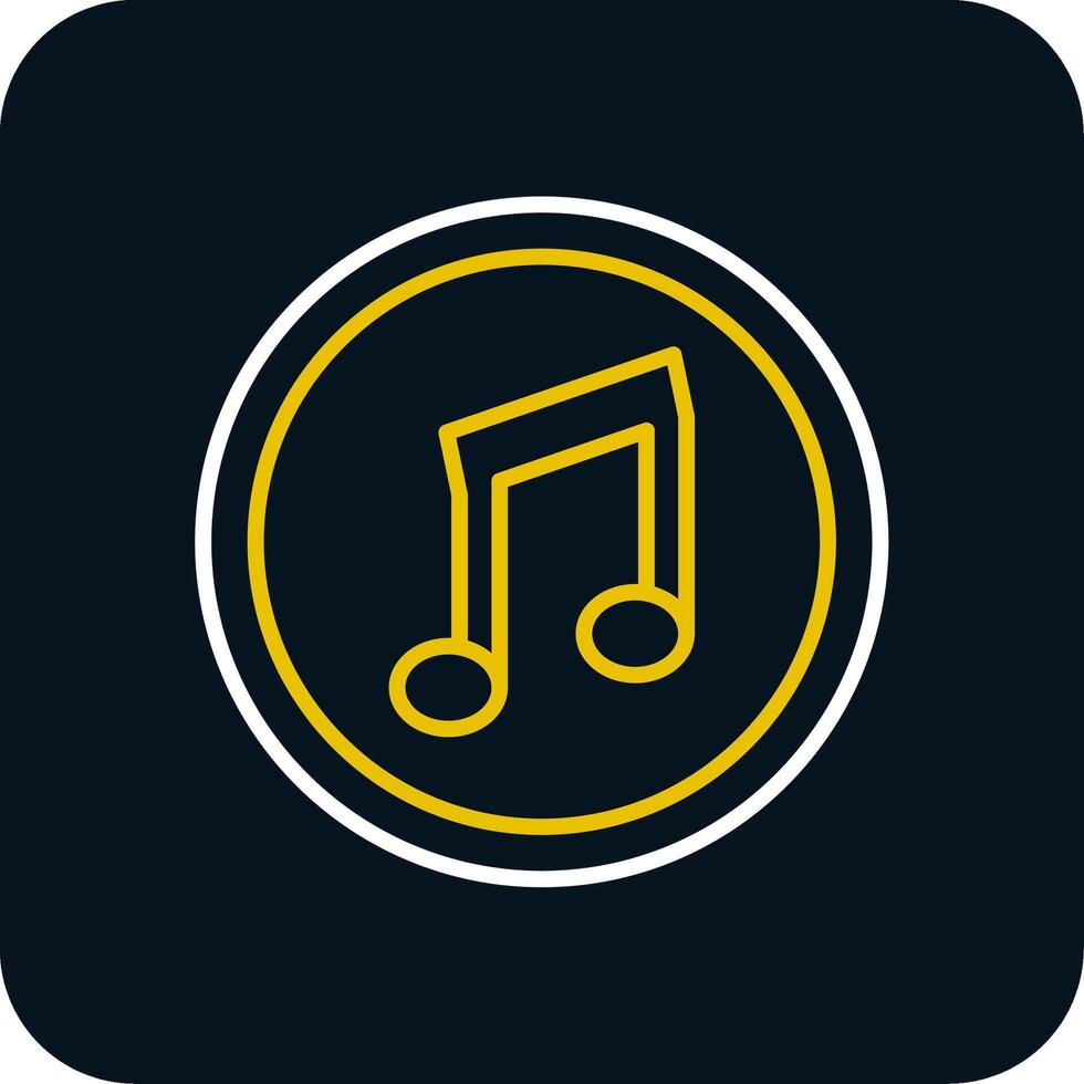 Music Line Red Circle Icon vector
