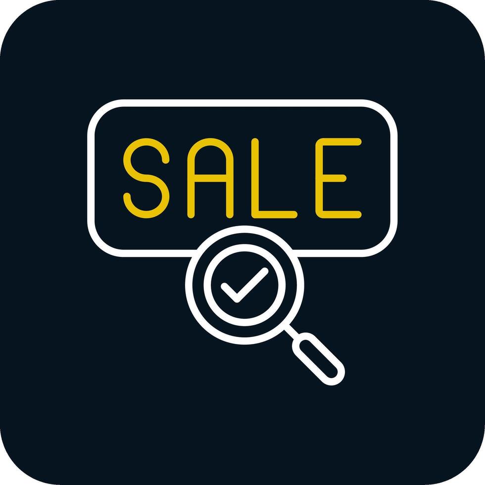 Sale Line Red Circle Icon vector