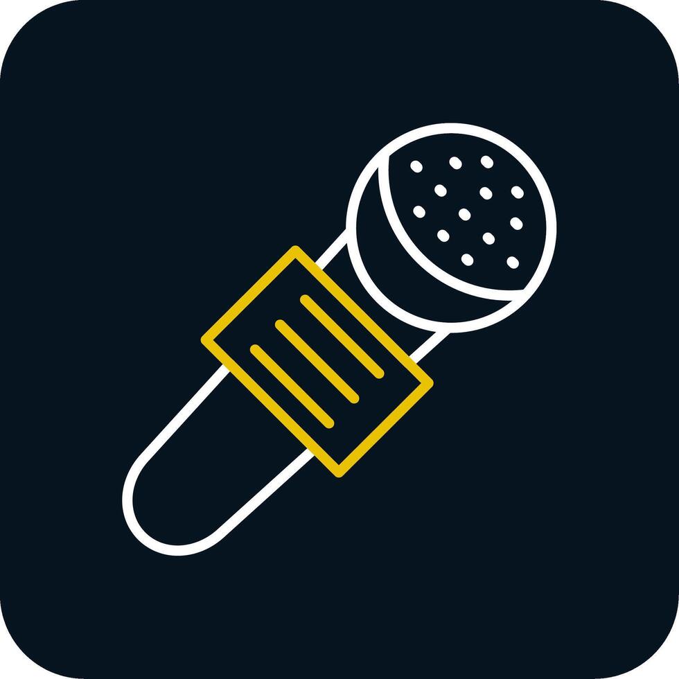 Mic Line Red Circle Icon vector