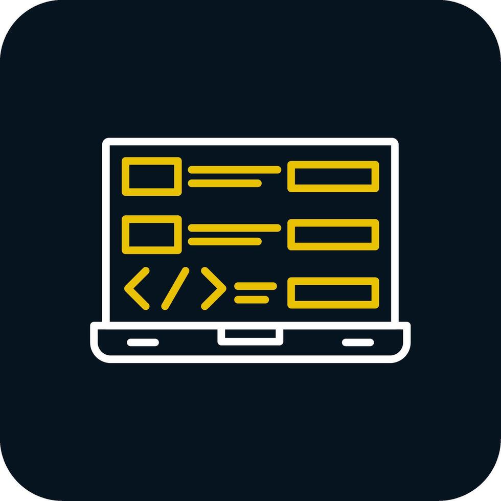 Coding Line Red Circle Icon vector
