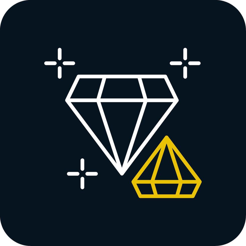 Diamond Line Red Circle Icon vector