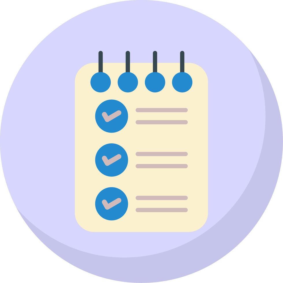 Check List Flat Bubble Icon vector